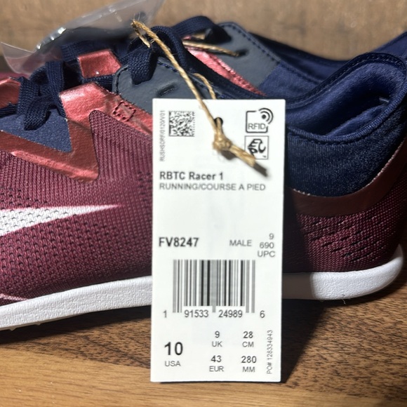 Reebok RBTC Racer 1 Shoes, FV8247 Men’s sz10 Blue Cadet/Merlot/White. - Picture 9 of 9